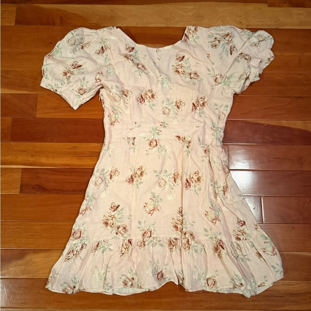 LoveShackFancy Lena dress in pink canopy blush floral print - Picture 8 of 8